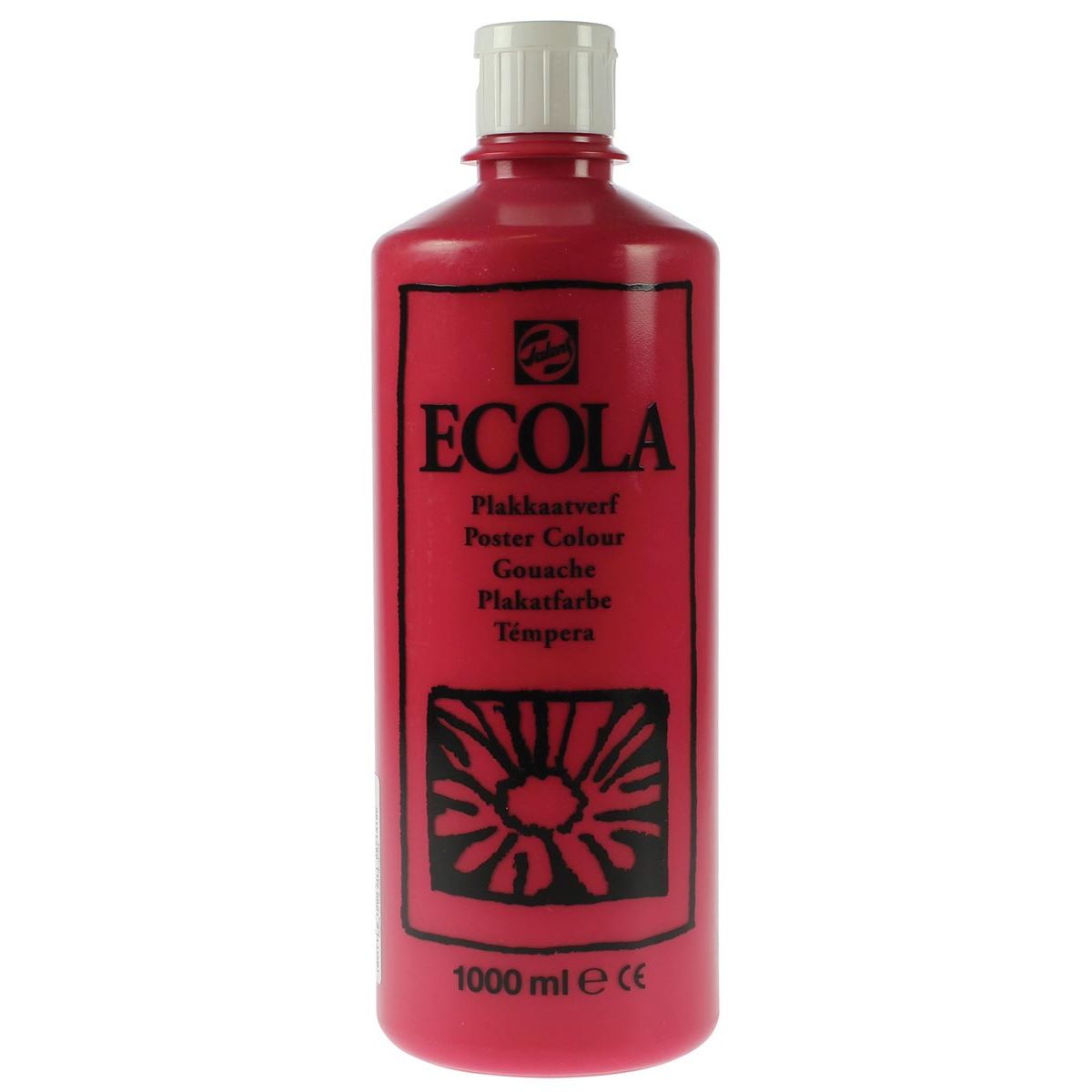 Talens - Ecola Gouache 1000 ml Flasche, Karminrot