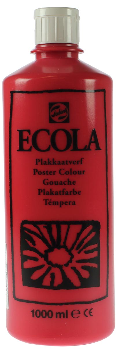 Talens - Ecola Gouache 1000 ml Flasche, Scharlachrot