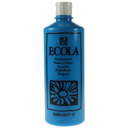 Talens - Ecola Gouache 1000 ml Flasche, hellblau