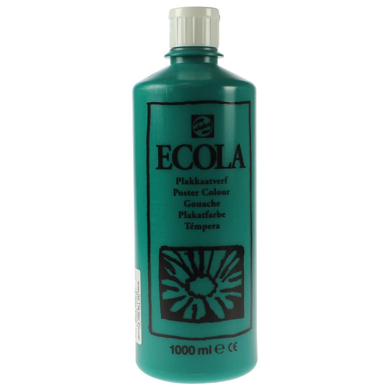 Talens - Ecola Gouache 1000 ml Flasche, dunkelgrün