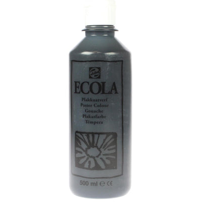 Talens - Ecola Gouache 500 ml Flasche, schwarz