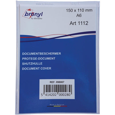 Bronyl – U-Ordner aus transparentem PVC von 180 Mikron, ft A6