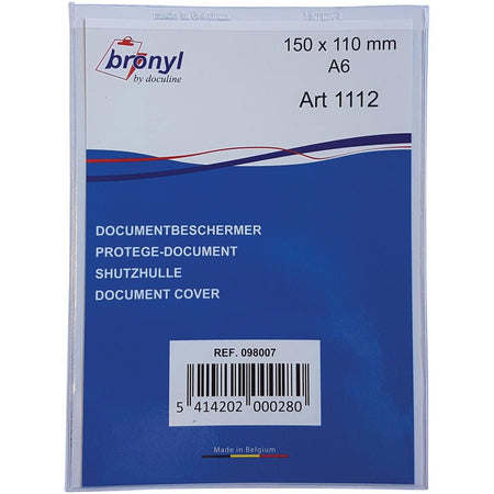 Bronyl – U-Ordner aus transparentem PVC von 180 Mikron, ft A6