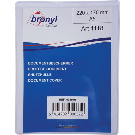 Bronyl – U-Ordner aus transparentem PVC mit 180 Mikron, ft A5