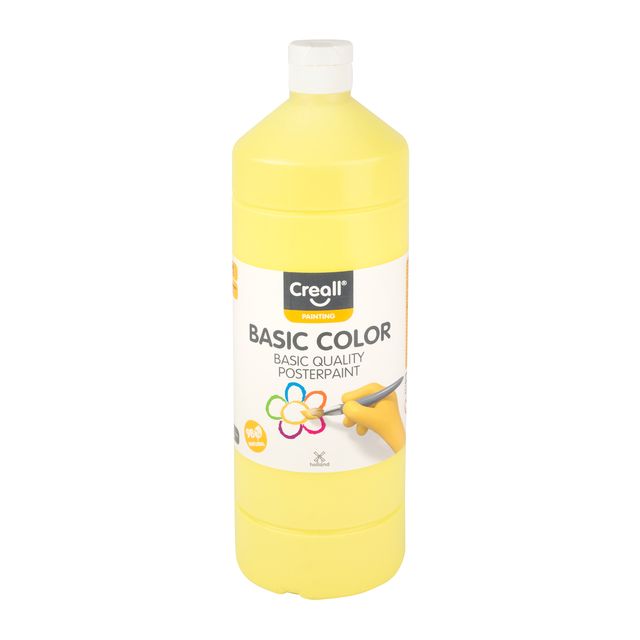 Creall - Posterfarbe Basic Hellgelb 1000ml | 6 Stück