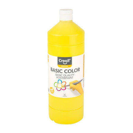 Creall - Posterfarbe Basic Gelb 1000ml | 6 Stück