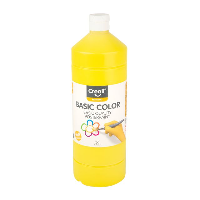 Creall - Posterfarbe Basic Gelb 1000ml | 6 Stück