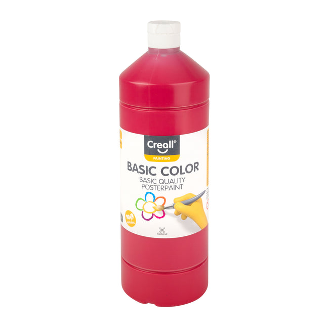 Creall - Posterfarbe Basic Rot 1000ml | 6 Stück
