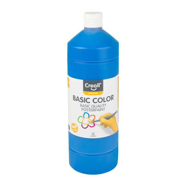 Creall - Posterfarbe Basic Blau 1000ml | 6 Stück
