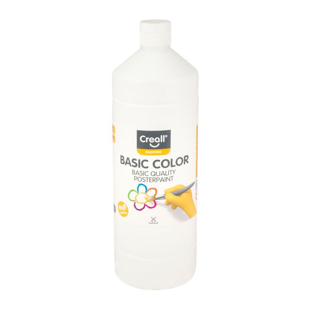 Creall - Posterfarbe Basic Weiß 1000ml | 6 Stück