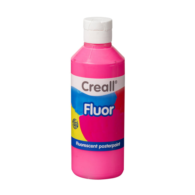 Creall – Posterfarbe Fluorrosa 250 ml | 6 Stück
