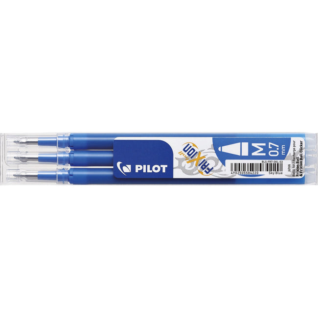 Pilot - Tintenroller-Mine friXion medium himmelblau, 3er-Set
