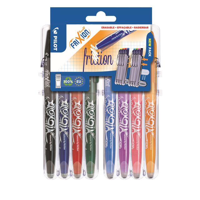 Pilot - Tintenroller friXion medium sortiert Set2Go à 8 Stück