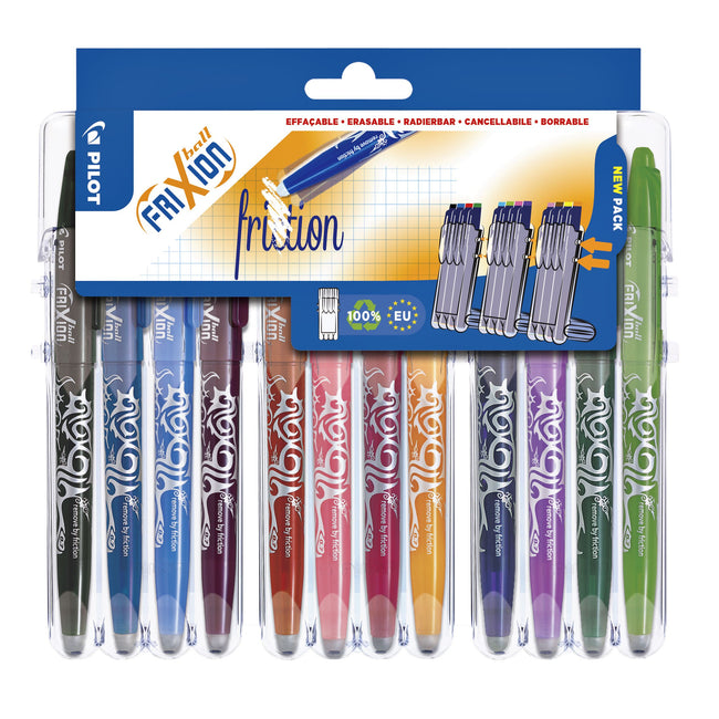 Pilot - Tintenroller friXion medium sortiert Set2Go à 12 Stück