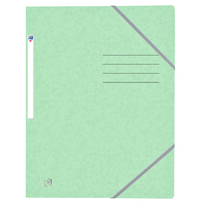 Oxford - Elastomap Top File+ A4 3 Klappen 390gr pastellgrün | 10 Stück