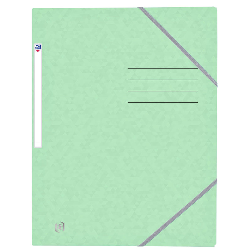 Oxford - Elastomap Top File+ A4 3 Klappen 390gr pastellgrün | 10 Stück
