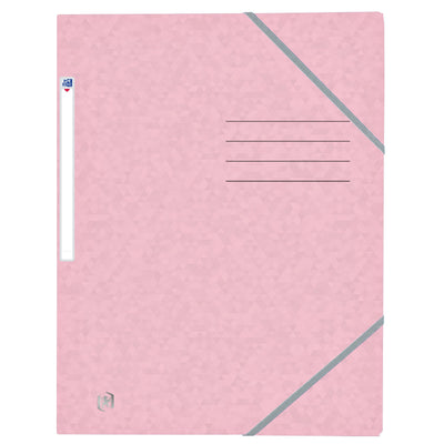 Oxford - Elastomap Top File+ A4 3 Klappen 390gr pastellrosa | 10 Stück