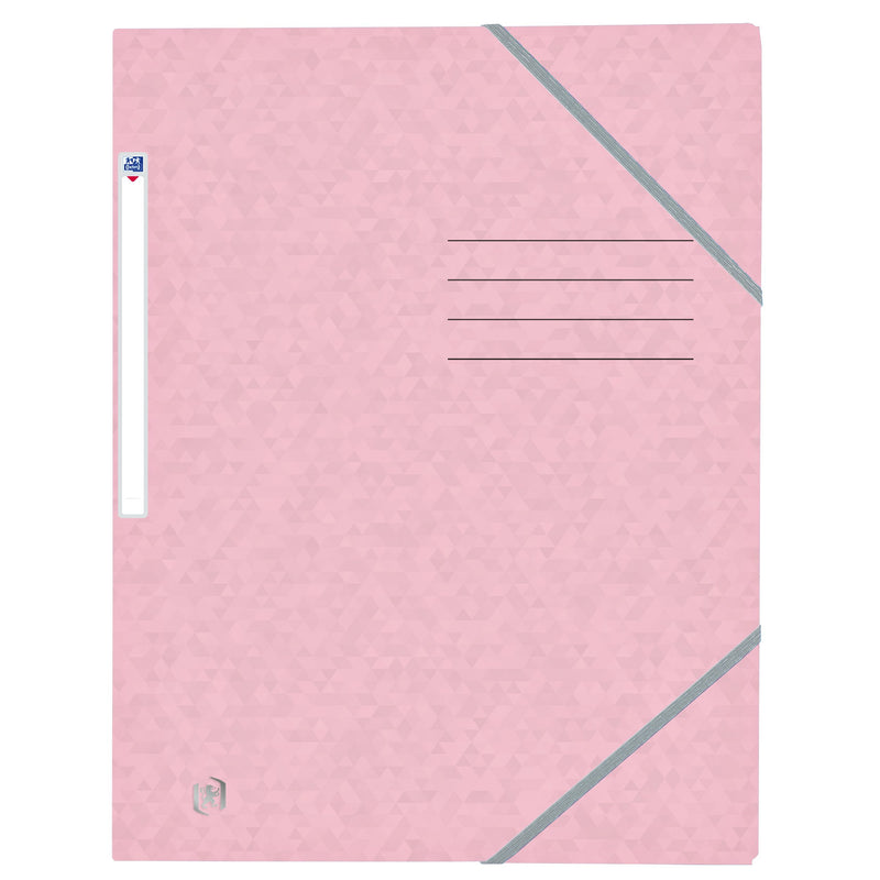 Oxford - Elastomap Top File+ A4 3 Klappen 390gr pastellrosa | 10 Stück