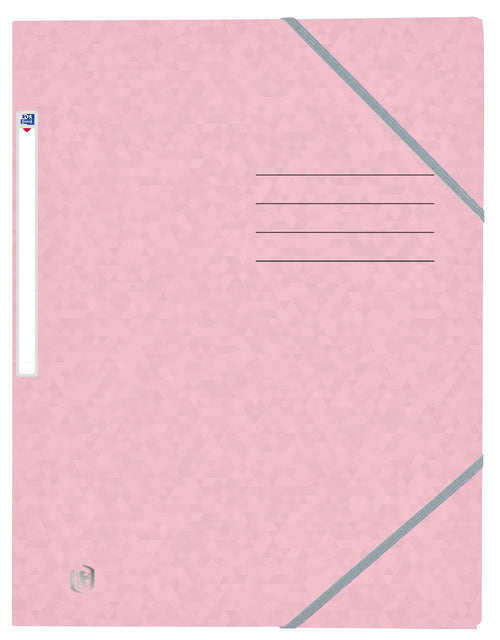 Elastomap Oxford Top -Datei+ A4 3 Ventile 390gr Pastell Pink | 10 Stück