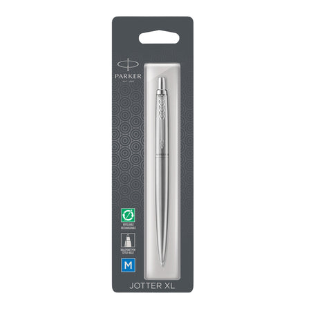 Parker - Jotter XL Kugelschreiber Monochrom Edelstahl M Blister à 1 Stück