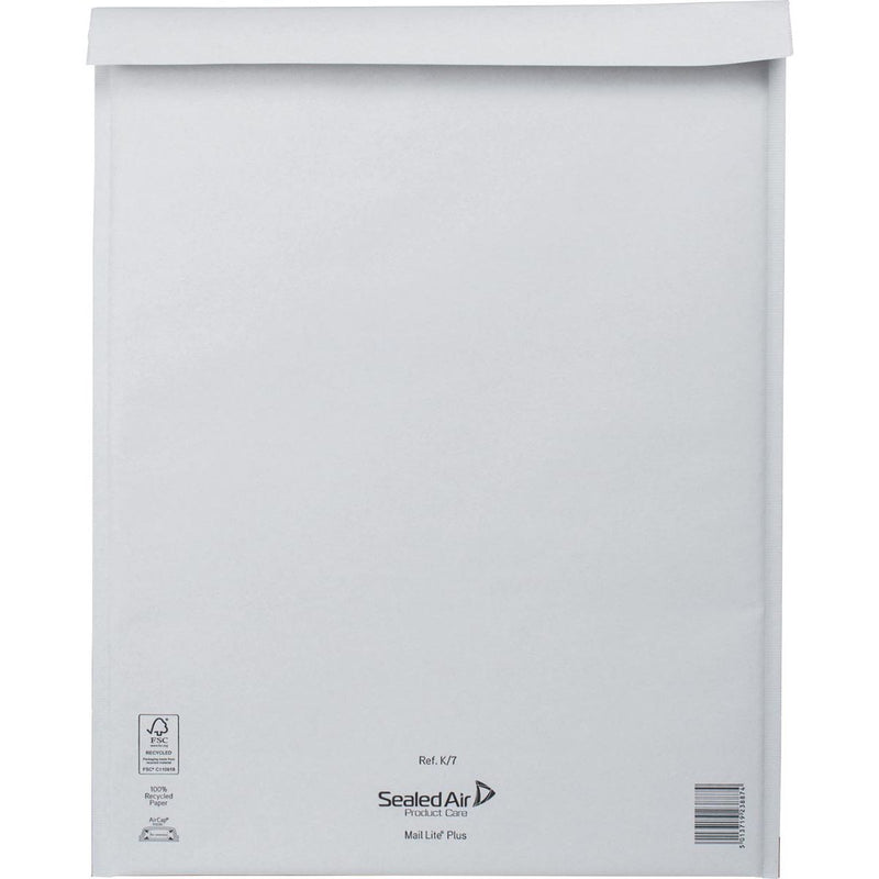 Mail Lite -   luchtkussenenveloppen, wit, K/7, 350 x 470 mm, doos van 100 stuks