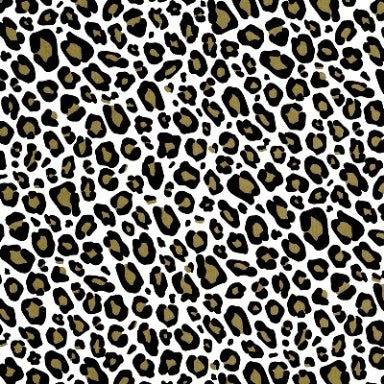 Klika - Geschenkpapier Geschenkpapier Leopardenflecken Gold auf Weiß gerippt 30 cm