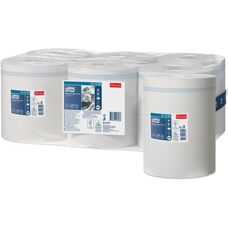 Tork – Advanced Wiping Plus Reinigungspapier, Mitteleinzug, 2-lagig, System M2, weiß, Packung mit 6 Rollen