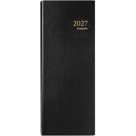 Brepols - Agenda 2026 Saturn Lima 1 Tag/2 Seiten schwarz