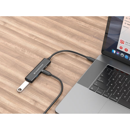 CONCEPTRONIC -   HUBBIES12B interface hub USB 3.2 Gen 1 (3.1 Gen 1) Type-C 5000 Mbit/s Zwart