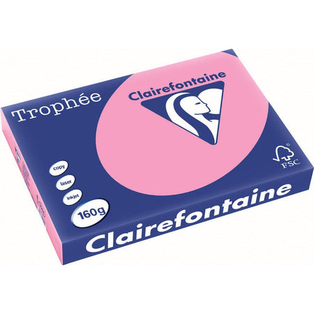 Clairefontaine -  Trophée tel, gekleurd papier, A3, 160 g, 250 vel, felroze