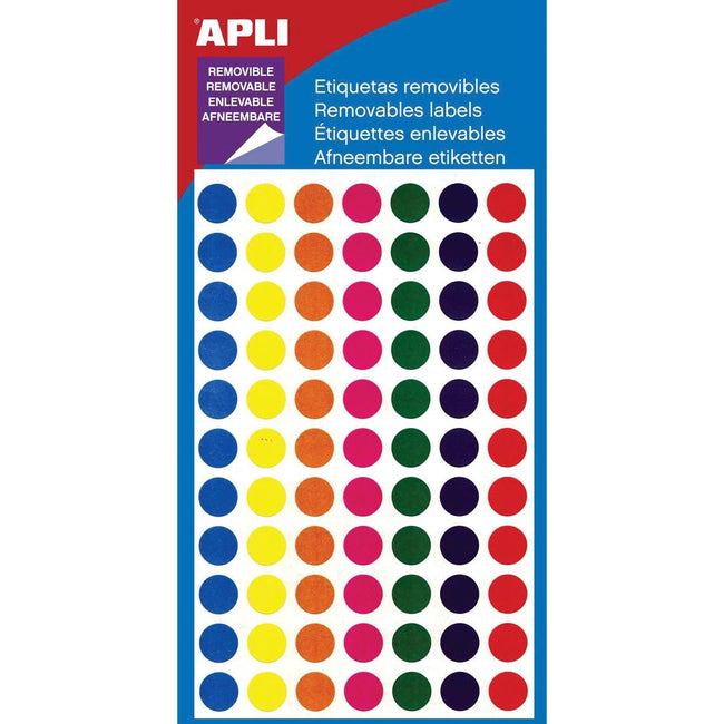 Apli - ablösbare Etiketten rund 8 mm (B x H), 308 Stück