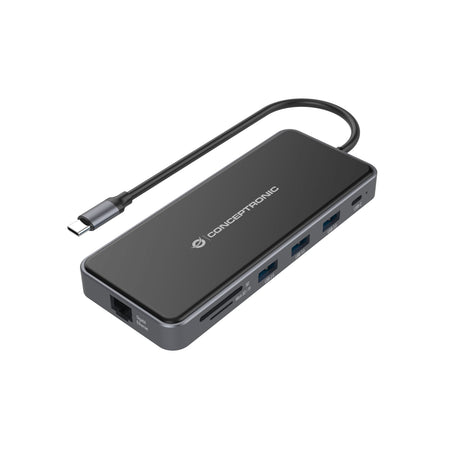 CONCEPTRONIC -   DONN15G laptop dock poortreplicator Bedraad USB 3.2 Gen 1 (3.1 Gen 1) Type-C Grijs