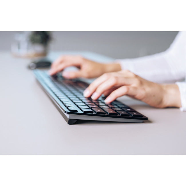 CHERRY -   KW 9100 SLIM toetsenbord Universeel RF-draadloos + Bluetooth QWERTZ Zwitsers Zwart