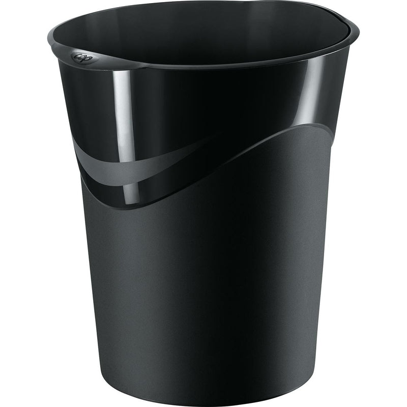 CEP - Grüner Abfallkorb, 14 l, schwarz