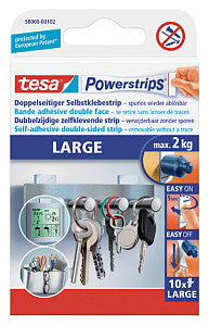 Tesa - Kleefstrips PowerStrips® großer doppelt 2 kg 10 Teile