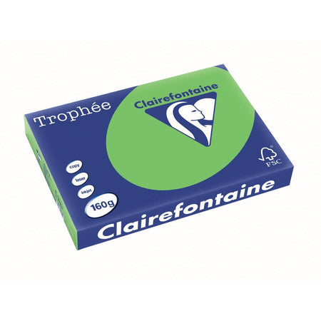 Clairefontaine - Trophée Intens, farbiges Papier, A3, 160 g, 250 Blatt, grasgrün