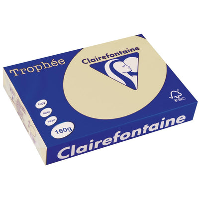 Clairefontaine – Trophée tel, farbiges Papier, A4, 160 g, 250 Blatt, Edelsteine