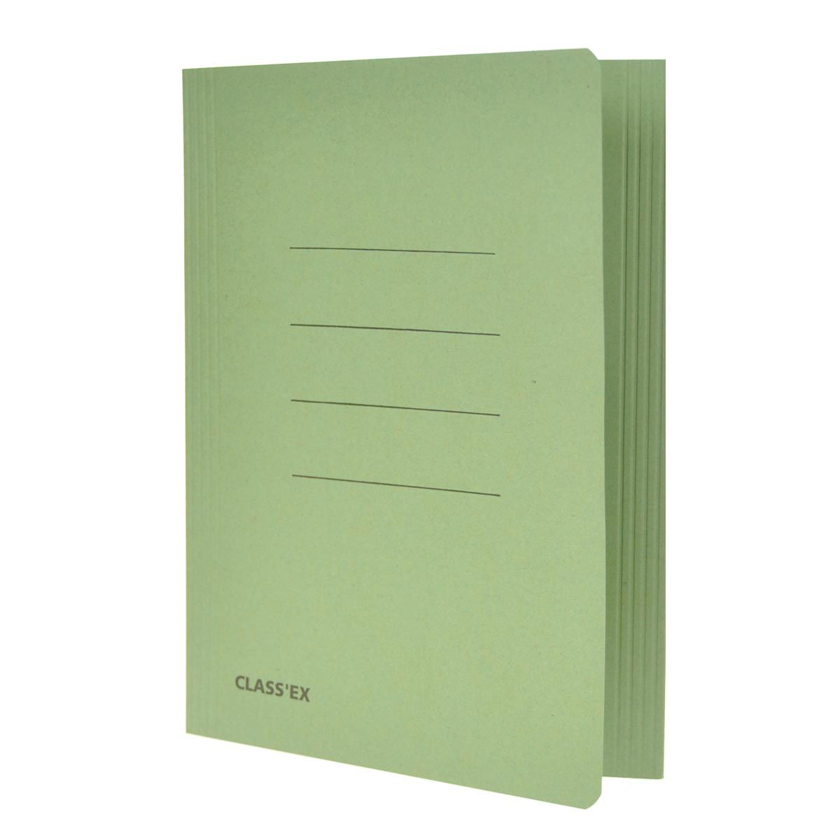 Classex - Aktenordner Class'ex, 3 Klappen ft 18,2 x 22,5 cm (für ft Notebook), grün