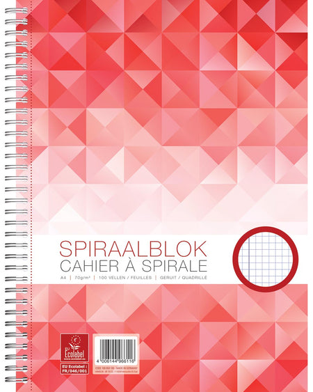 Work - Spiralblock A4 Raute 5x5mm 100 Blatt 70gr