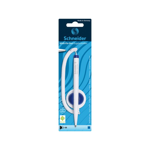Schneider - Counter-Kugelschreiber Click-Fix mittelblau Blister à 1 Stück | 10 Stück