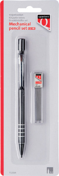 Quantore - Vulpotlood 0,5 mm + Rohr mit 12 Bleistiftstift | 10 Stücke