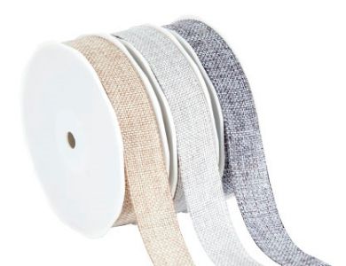 Ribbon Luxus organisches unberührtes schwarz 25 mm x 15 Meter