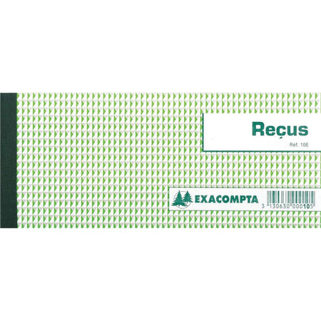 Exacompta - Quittungen, ft 9 x 13 cm, 50 Blatt, horizontal, Französisch