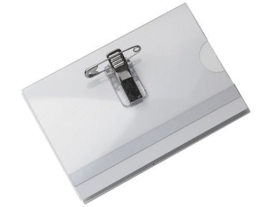 Klika - Abzeichen-Transp-Clip-Pin 90x57 mm 24 Stück 12 Stück