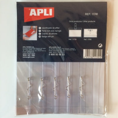 Klika - Abzeichen transp mit Stift 90x56 mm 5 Stück 60 Stück