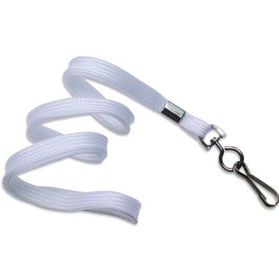 Klika -  Keycord met metalen haak, br 10mm wit