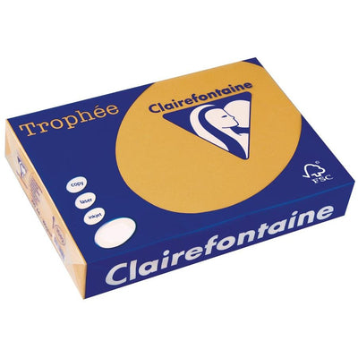Clairefontaine - Trophée tel, farbiges Papier, A4, 160 g, 250 Blatt, Mokkabraun