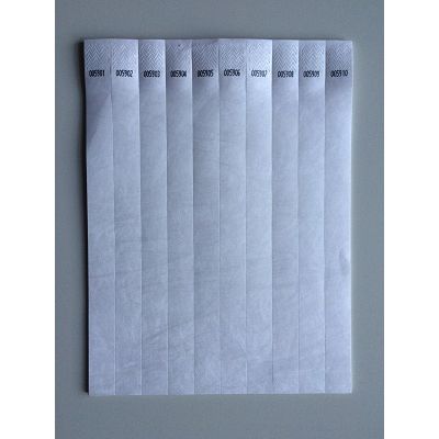Klika -  Toegangsbandjes kleur wit 100 stuks