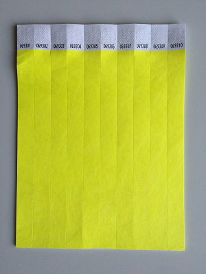Klika - Zugangsbänder Farbe Gelb 100 Stück 7 Stück