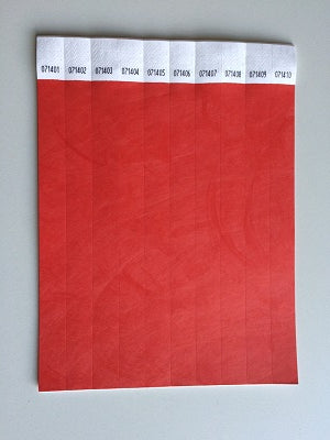 Klika -  Toegangsbandjes kleur rood 100 stuks